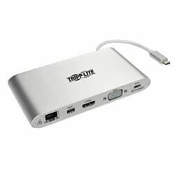 Tripp Lite U442-DOCK1 station d'accueil USB 3.0 (3.1 Gen 1) Type-C Argent (USB 3.1 GEN 1USB-C DOCK STATION - W/USB-A/DVI/HDMI/VGA/DP/MDP) 