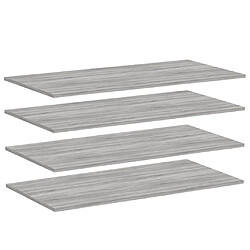 vidaXL Étagères murales 4 pcs sonoma gris 100x50x1,5cm bois ingénierie