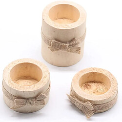 Acheter BESTA Support en bois pour plantes aériennes Plante-air en bois contenant 3 plante-air en bois Terrarium Holder Succulent Tea light Holder