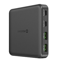 Swissten Hub de charge GaN 2x USB-C et 2x USB PowerDelivery Noir