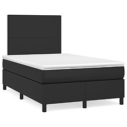 vidaXL Sommier à lattes de lit matelas Noir 120x200 cm Similicuir