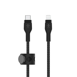 Cbl S tressé USB-C LTG 2M noi Belkin Cbl Silicone tressé US