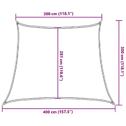 vidaXL Voile d'ombrage 160 g/m² Noir 3/4x3 m PEHD pas cher