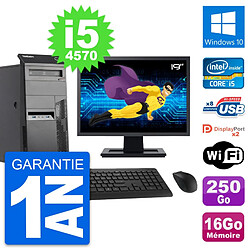 PC Tour Lenovo M83 Ecran 19" Intel i5-4570 RAM 16Go Disque 250Go Windows 10 Wifi - Occasion