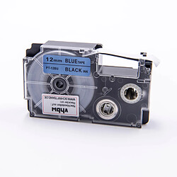 Ruban Cassette Cartouche 12mm vhbw pour Casio KL-P1000, KL-820, KL-7400, KL-200E, KL-8100, KL-8200, KL-C500, CW-L300 comme XR-12BU, XR-12BU1. 