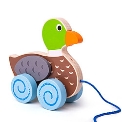 Bigjigs Toys Jouet de canard à tirer en bois