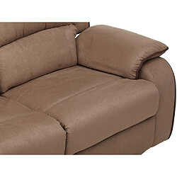 Avis Vente-Unique Canapé 2 places relax en microfibre HERNANI - Taupe