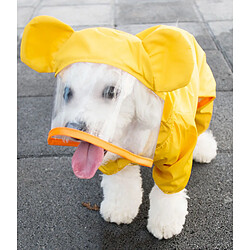 Avis Chien De Compagnie Chiot Imperméable Manteau De Pluie à Capuche Veste Imperméable Vêtements De Pluie Jaune L