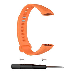 Wewoo Bracelet pour montre connectée Dragonne de remplacement en silicone Huawei Honor Band 3 Orange