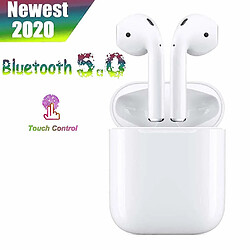 Universal Écouteurs sans fil Écouteurs Bluetooth 5.0 Bouchons d'oreille, Bouchons d'oreille tactiles (IPX7) Basse imperméable 3D Stéréo Sport Microphone Casque 20H Musique Kit mains libres pour Apple//Pro 