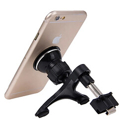 Wewoo Support Holder argent pour iPhone 7 & 7 Plus, 6s et 6s Plus, 6 & 6 Plus, bord Samsung Galaxy S6 / S6 / S6 + / Note 5 Edge, Sony de de téléphone magnétique rotatif Universel Air Vent Stand 