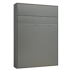 Inside 75 Armoire lit escamotable GENIUS gris mat Ouverture assistée couchage 140*200 