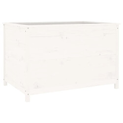 Maison Chic Jardinière,Lit surélevé de jardin - Bac à fleurs - pot de fleur blanc 119,5x82,5x78cm bois de pin massif -GKD28897