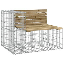 Maison Chic Banc de jardin | Banquette de jardin | Chaise Relax design gabion 92x71x65,5cm bois de pin imprégné -MN86326