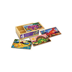 MELISSA & DOUG - 4 Puzzles En Bois - Dinosaures 