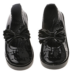 Paire De Talon Lolita Chunky à Bout Rond Chaussures Bowknot Pour 1/3 Poupées Bjd - Noir Chaussures BJD bowknot