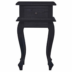 Maison Chic Table de chevet,Table de nuit,Table d'appoint pour salon Café noir clair 35x30x60cm Bois d'acajou massif -MN84087