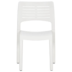 Acheter Maison Chic Lot de 2 Chaises de jardin,Fauteuil d'extérieur Blanc Polypropylène -MN13061