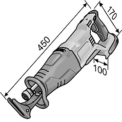 Scie sabre pendulaire 18 V RSP DW 18.0-EC C FLEX - sans batterie ni chargeur - 491306