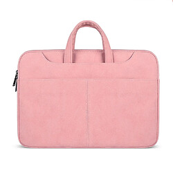 Wewoo Sacoche ST06S Étanche en cuir PU Zipper Caché Bandoulière Portable Sac à pour ordinateur de 13,3 poucesavec Magic Stick & Suitcase Ceinture Rose 