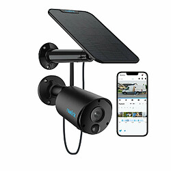 Reolink 3MP Caméra Surveillance WiFi sans Fil sur Batterie, Vision Nocturne, Audio Bidirectionnel, Détection Personne, Noir