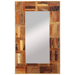 vidaXL Miroir mural Bois massif de récupération 50x80 cm