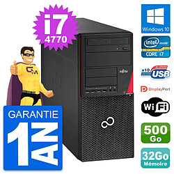 PC Tour Fujitsu Esprimo P720 Intel i7-4770 RAM 32Go Disque 500Go Windows 10 Wifi - Occasion