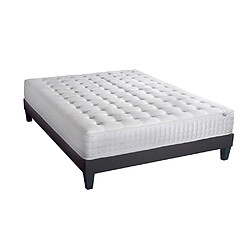 Bellecour Ensemble Châtelet Ensemble CHÂTELET 160x200 cm | Matelas Mémoire de forme + Sommier Bois