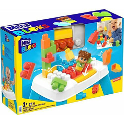 Mega Bloks Coffret de construction Table Avalanche avec 2 fonctions avalanche, 23 blocs de construction géants et 1 figurine, Jouet d'Éveil, Dès 1 an, HHM99 