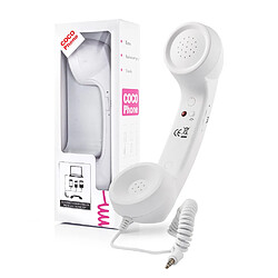 Combiné téléphone vintage retro filaire ozzzo blanc pour UMI Touch