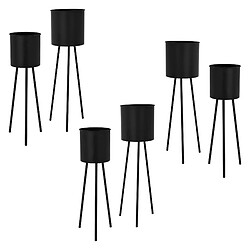 ML-Design Supports à fleurs Set de 6 pots en acier Pot de fleurs Support de plantes Colonn 