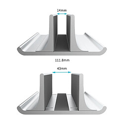 Avis Wewoo Support d'ordinateur portable Alliage d'aluminium universel à une fente réglable en hauteur pour ordinateur vertical rayonnant base de de stockage noir