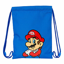 Sac à dos serré par des ficelles Super Mario Play Bleu Rouge 26 x 34 x 1 cm 