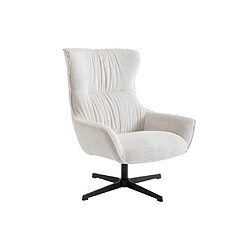 Avis Vente-Unique Fauteuil pivotant en velours côtelé beige GALATI