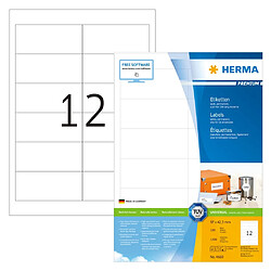 HERMA Étiquettes permanentes PREMIUM A4 97x42,3 mm 100 Feuilles