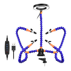 Station de Soudage Multiple Aidant La Troisième Main avec La Mini Lampe de Poche LED soudure aidant le support de PCB