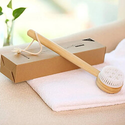 Avis Justgreenbox Brosse à friction pour le bain et la douche à double face pour le bain du corps - Massage en silicone à poils naturels pour la peau - 32976342323