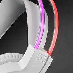 Avis Casque avec Microphone Gaming Mars Gaming MHRGBW Blanc