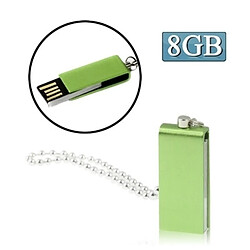 Wewoo Clé USB vert Mini disque flash USB rotatif 8 Go, 