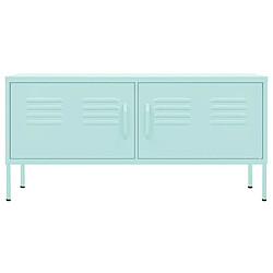 Avis Maison Chic Meuble TV scandinave - Banc TV pour salon Vert menthe 105x35x50 cm Acier -MN82384