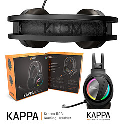 Acheter Casque audio gamer Krom Kappa, haut-parleurs 50mm, RGB, micro souple et bandeau doux et confortable