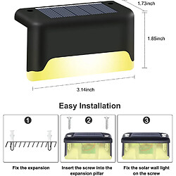 BESTA Éclairage extérieur du pont solaire, Éclairage à LED, Éclairage extérieur étanche de la clôture solaire pour les routes, les cours, les terrasses, les escaliers, les escaliers et les clôtures