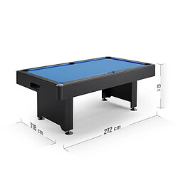 Avis SOKKER Billard Américain convertible Table dinatoire - 213 x 121 x 80 cm - Retour de boules automatique et Accessoires inclus