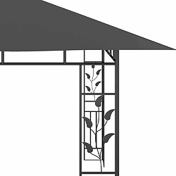 Maison Chic Tonnelle | Pergola avec moustiquaire et lumières LED 4x3x2,73m Anthracite -GKD38066 pas cher