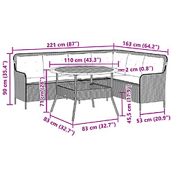 vidaXL Salon de jardin 2 pcs avec coussins Gris Résine tressée pas cher