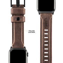 Urban Armor Gear Cuir bracelet pour Apple Watch (38mm) et Apple Watch (40mm) [la série 4/ la série 3/ la série 2/ la série 1, remplacement bracelet] - brun