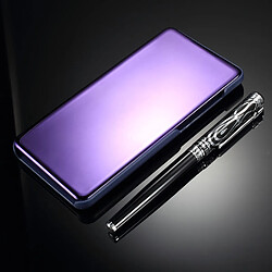 Avis Etui en PU surface de miroir avec fenêtre de vue violet clair pour votre Huawei P30