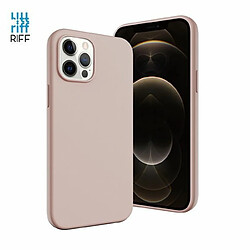 Riffi Coque Riff Thin & Soft en silicone avec intérieur en fibre douce pour Apple iPhone 13 Pro Max Rose Sable 