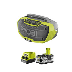 Pack RYOBI Radio d'atelier stéréo 18V OnePlus R18RH-0 - 1 batterie 4.0Ah - 1 chargeur rapide 2.0Ah RC18120-140