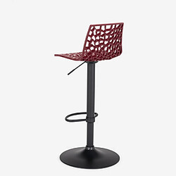 Acheter Tabouret Design Cuisine Bar Base Noire Mate Réglable Grand Soleil Spider Matt, Couleur: Bordeaux